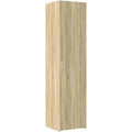 Armoire haute de rangement en finition ch¨ºne sonoma avec grand espace de stockage pour salon, chambre ou entr¨¦e