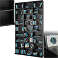 Biblioth¨¨que haute avec nombreux compartiments pour CD et DVD, meuble de rangement moderne 180 cm