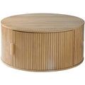 Table de salon ronde 75 cm au design contemporain avec plateau spacieux
