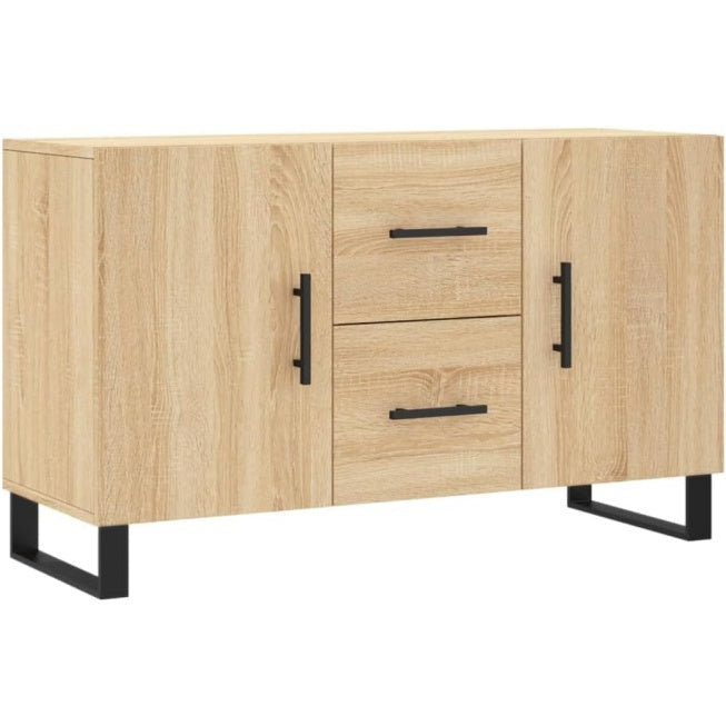 Meuble de rangement contemporain avec pi¨¨tement, finition ch¨ºne Sonoma et design ¨¦pur¨¦