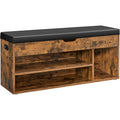 Biblioth¨¨que cube avec compartiments ouverts, meuble de rangement en bois et m¨¦tal pour bureau ou salon, marron rustique et noir